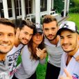 Christophe Beaugrand et les quatre finalistes de Secret Story 9