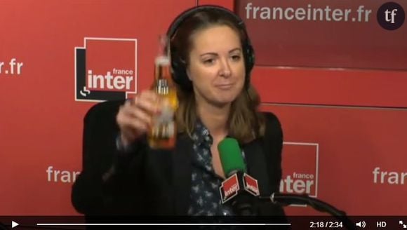 Capture d'écran de Charline Vanhoenacker sur France Inter le 16 novembre 2015