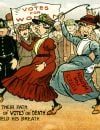 Une caricature des suffragettes anglaises