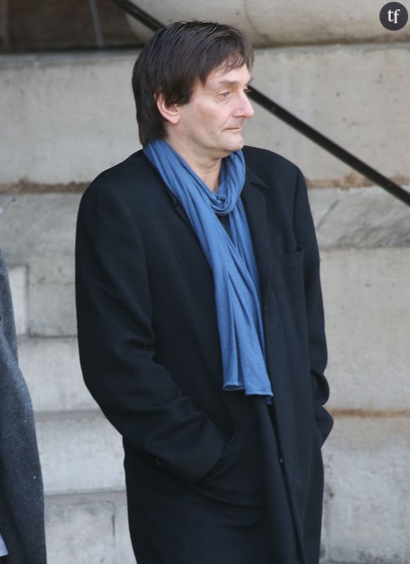 Pierre Palmade - Sorties des obsèques de Sylvie Joly en l'église Saint-Sulpice à Paris le 9 septembre 2015. 