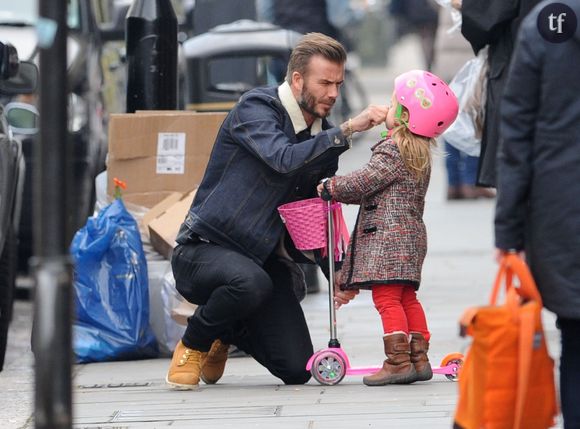 David Beckham et sa fille Harper