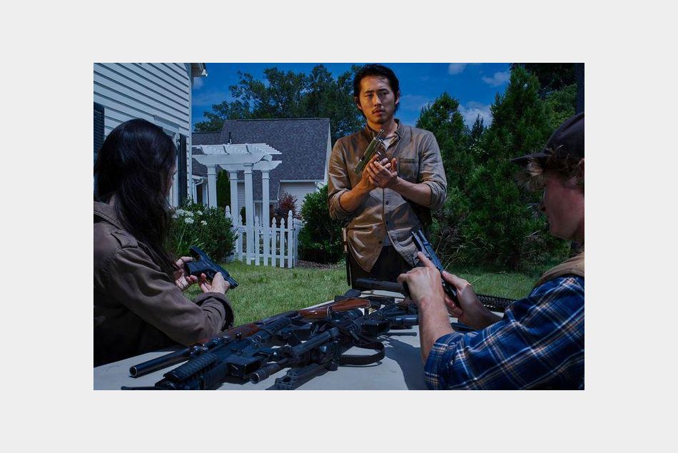 Steven Yeun, alias Glenn, dans Walking Dead saison 6