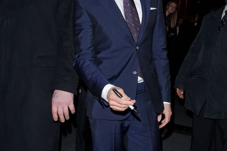 Dakota Johnson et Jamie Dornan arrivent à l'after-party de l'avant-première du film "50 nuances de Grey" à Londres, le 12 février 2015. 