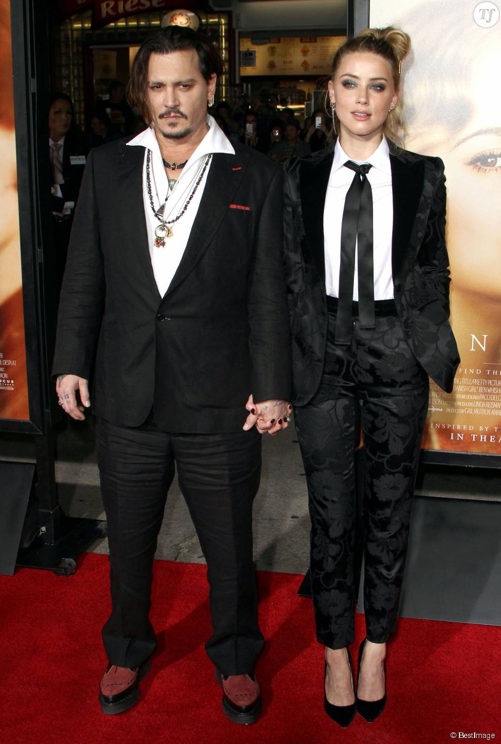 Johnny Depp et sa femme Amber Heard à la première de &quot;The Danish Girl&quot;