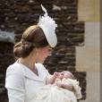 Kate Middleton et sa fille la princesse Charlotte le jour de son baptême en juillet dernier
