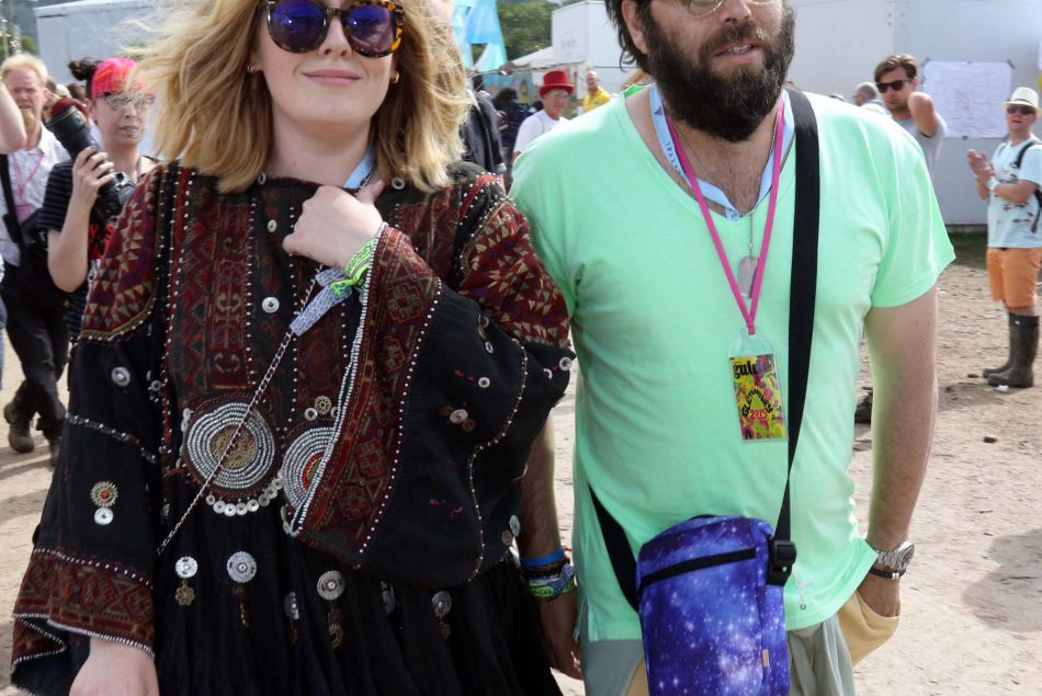 Adele et son compagnon Simon Konecki en juin 2015
