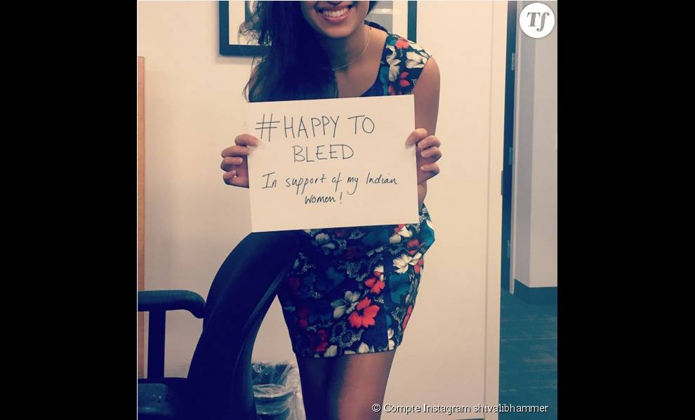 La chanteuse indienne Shivali Bhammer soutient la campagne #HappyToBleed