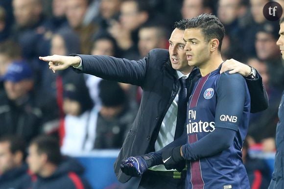 Unai Emery et Hatem Ben Arfa (PSG)