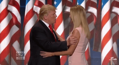 Donald Trump, avec sa fille Ivanka