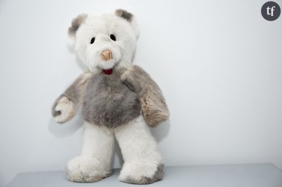 Peluche ourson en fourrue de vison et orylag