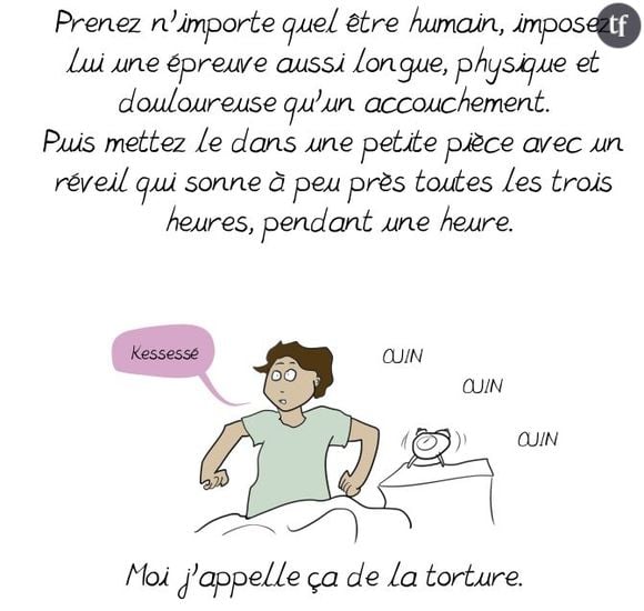 Pour la dessinatrice, le manque de sommeil est le principal responsable