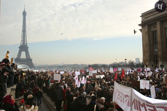 Plus de 2000 personnes rassemblées à Paris pour la Women's March en 2017
