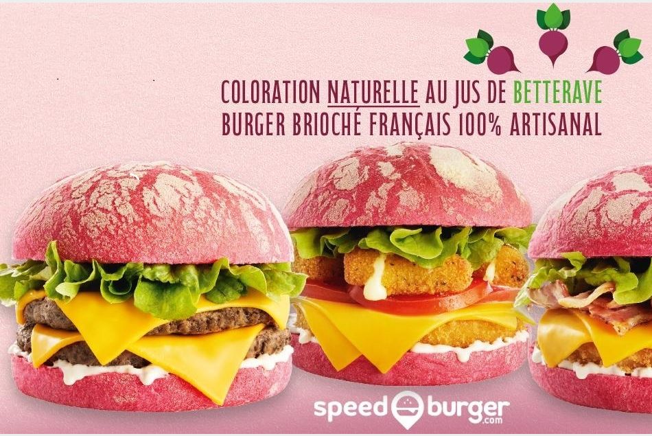 Les fameux burgers roses de Speed Burger  - Twitter