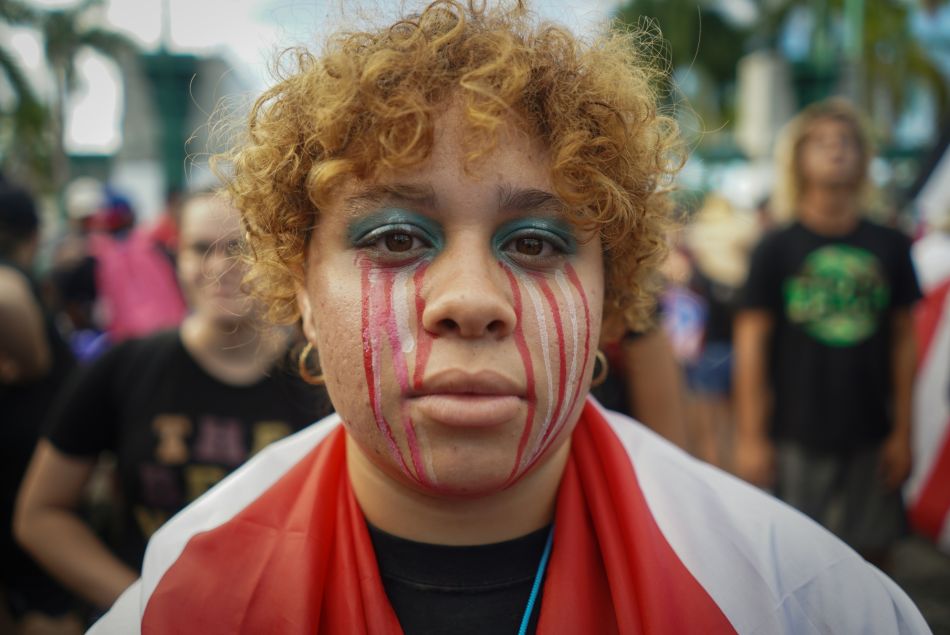 Les manifestantes s'indignent à Porto Rico. Getty Images.
