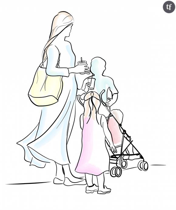 Mère célibataire avec deux enfants