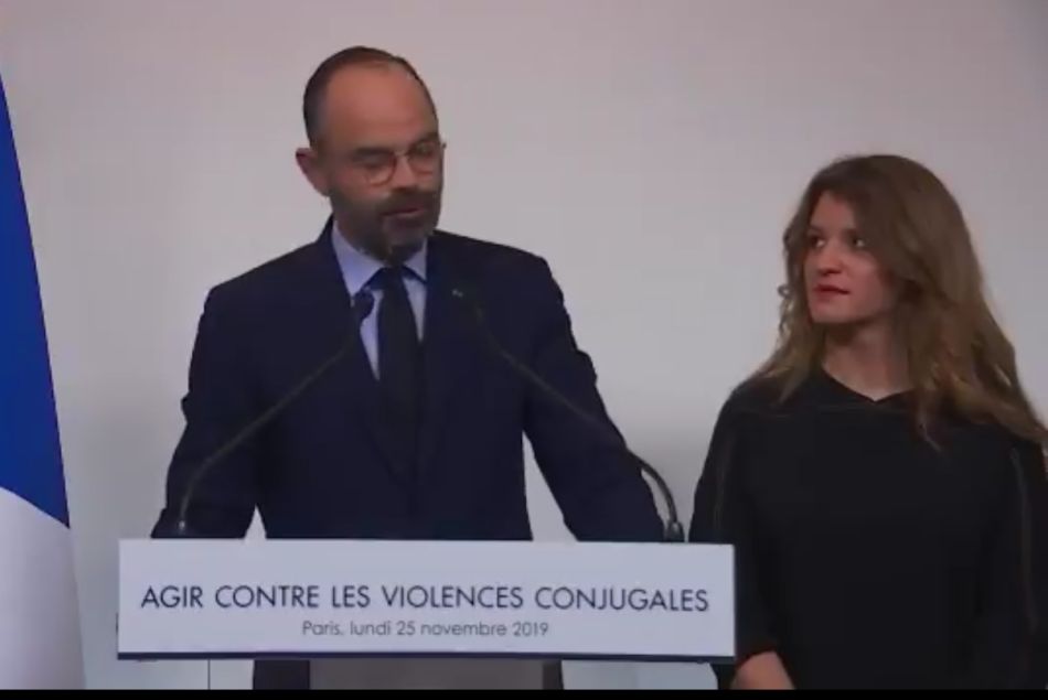 Edouard Philippe et Marlène Schiappa annoncent les mesures du Grenelle des violences conjugales.
