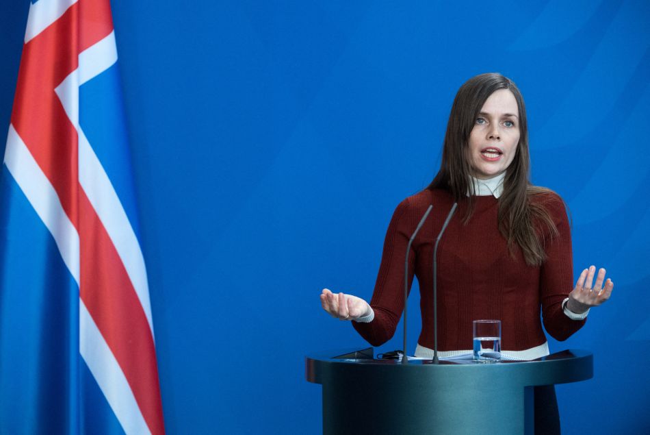 La Première ministre islandaise Katrin Jakobsdottir en Allemagne en 2018