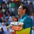 Rafael Nadal lors de sa 14e victoire en finale de Roland-Garros, le 5 juin 2022.