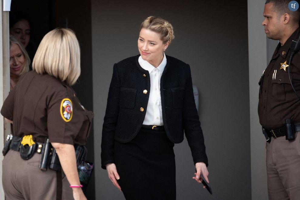 Amber Heard durant son procès contre son ex-mari Johnny Depp le 19 mai 2022