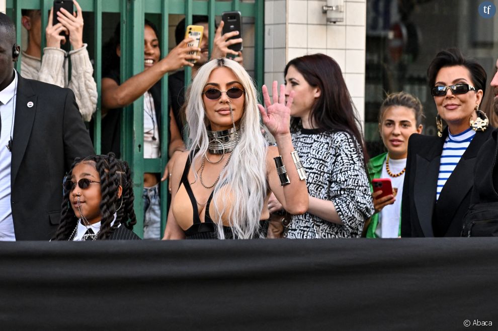 Kim Kardashian et sa fille North à la Fashion Week de Paris, 2022