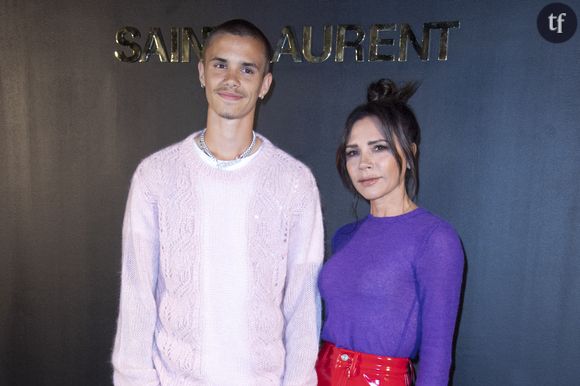 Victoria et Romeo Beckham à Paris, mars 2022.