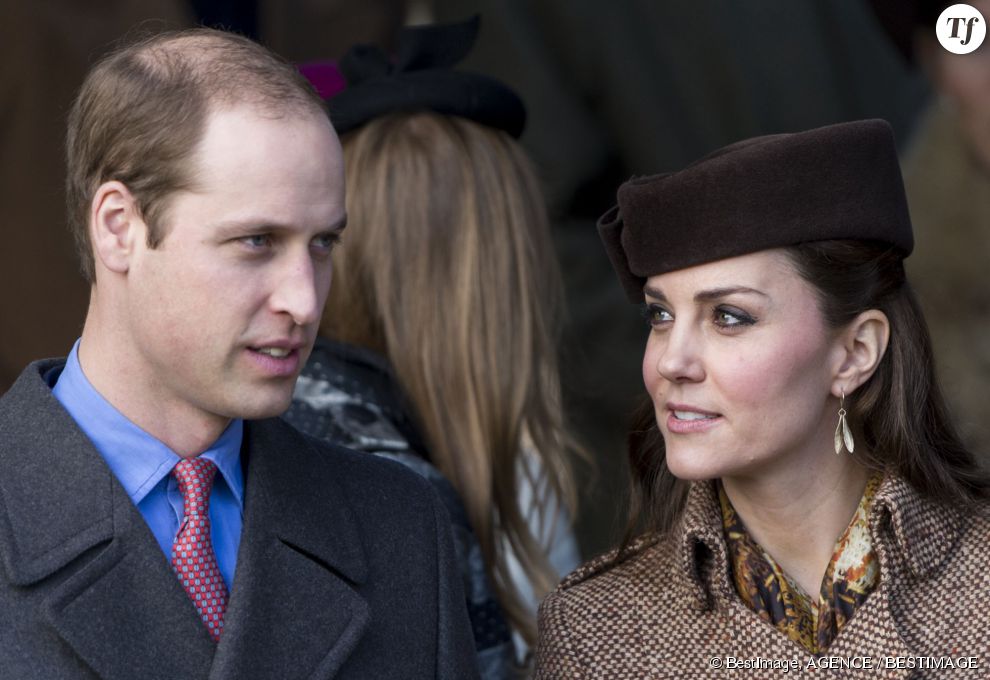 Le prince William et Kate lors de la messe de Noël