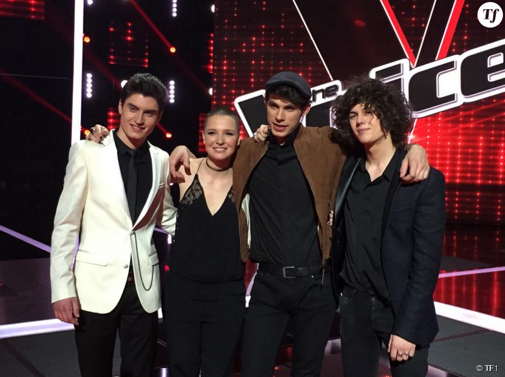 Les quatre finalistes de The Voice 4 : Anne Sila, Lilian, David et Côme