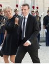 Emmanuel Macron et Brigitte Trogneux lors du dîner d'Etat organisé, mardi 2 juin, à l'Elysée.