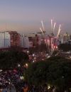 Des feux d'artifices sont venus ponctuer le rassemblement du mercredi 3 juin en Argentine