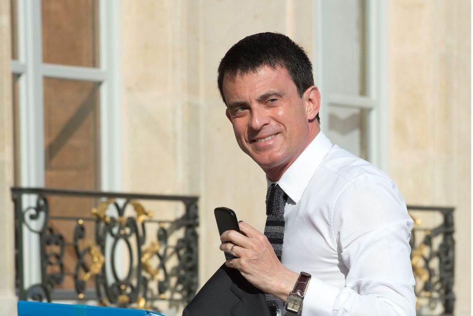 Manuel Valls arrive au Palais de l'Elysée le 10 juin 2015.