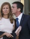 Manuel Valls et sa femme Anne Gravoin au palais de l'Elysée le 8 juin 2015.