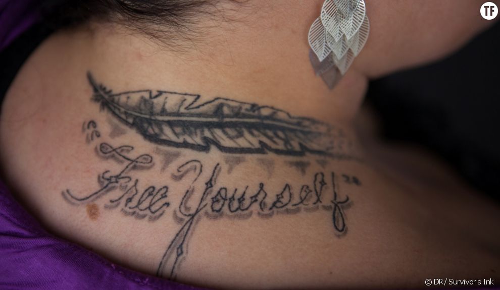 Un exemple de tatouage modifié grâce à Survivor&#039;s Ink