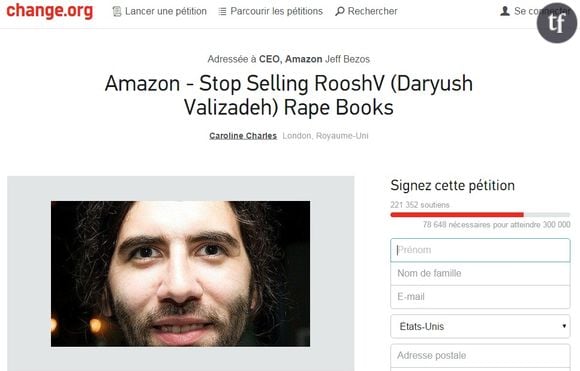 Signez la pétition pour qu'Amazon cesse enfin de commercialiser les pseudo bouquins de Roosh V !