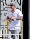 Jeremy Bieber va chercher son fils en prison après son arrestation pour conduite en état d'ivresse (janvier 2014)