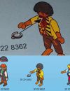 La notice de Playmobil est très claire, le collier de métal est fait pour se mettre autour du cou de se personnage noir.