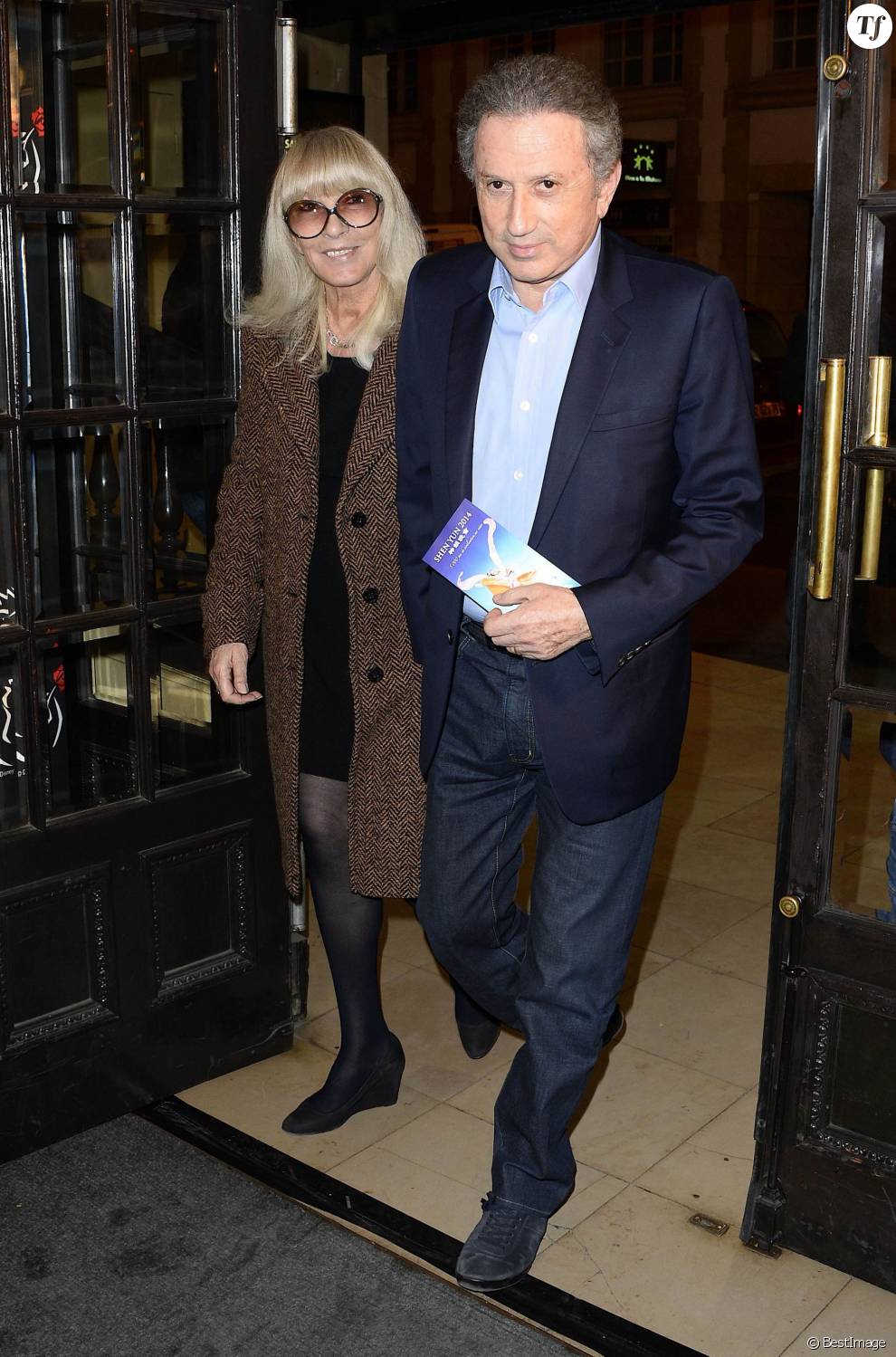  Dany Saval et son mari Michel Drucker - Première de la comédie musicale &quot;La Belle et la Bête&quot; avec Vincent Niclo dans le rôle de la Bête au théâtre Mogador à Paris le 20 mars 2014.  