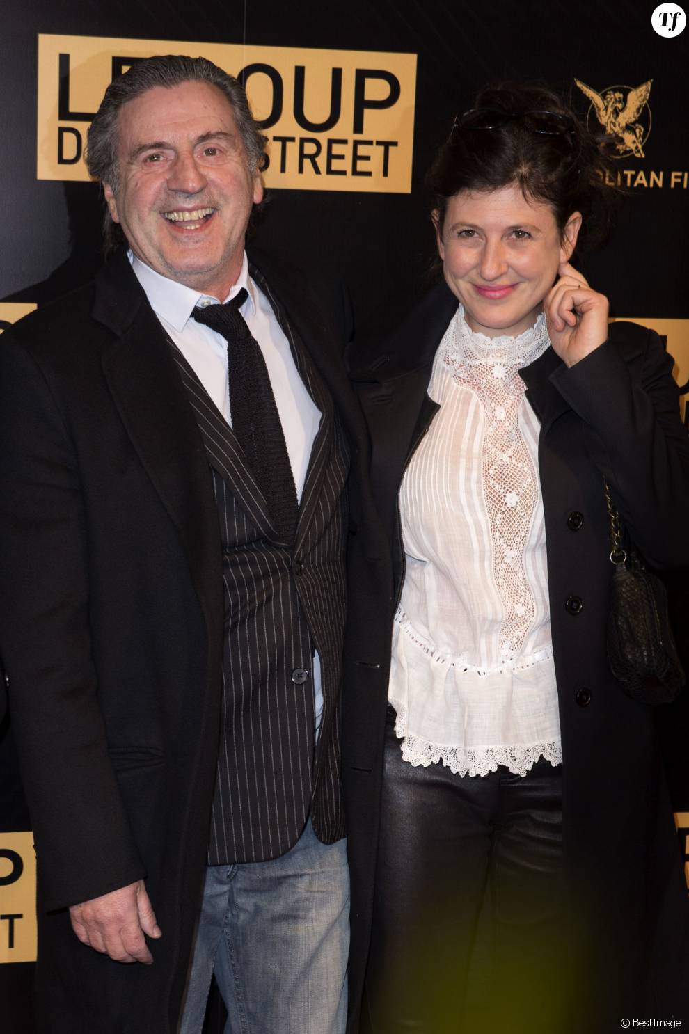  Daniel Auteuil et sa femme Aude Ambroggi - Avant-premiere mondiale du film &quot;Le loup de Wall Street&quot; au cinema Gaumont Opera Capucines a Paris, le 9 decembre 2013.  