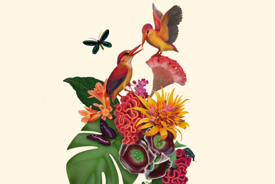 La nature dans ses moindres détails. Herowana est une oeuvre qui célèbre la faune et la flore de la Papouasie-Nouvelle-Guinée. Pour la réaliser, Tiffany Bozic est partie de photos qu'elle a prises là-bas, puis elle a utilisé l'iPad Pro, l'Apple Pencil et l'app Procreate pour représenter cette nature si délicate. Malgré l'aspect parfaitement lisse de chaque pétale, on remarque des détails incroyables dans le duvet des fleurs de célosie, dont la forme n'est pas sans rappeler celle du corail. " Qu'est-ce qui vous fait vibrer ? Cette question doit être votre point de départ. " - Tiffany Bozic Ce que Tiffany utilise pour créer ses illustrations : iPad Pro, Apple Pencil et Procreate.