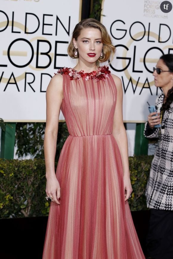 Amber Heard - La 73ème cérémonie annuelle des Golden Globe Awards à Beverly Hills, le 10 janvier 2016. © Olivier Borde/Bestimage 