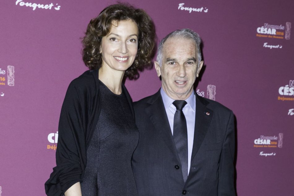 Audrey Azoulay et Alain Terzian au déjeuner des nommés aux César 2016 à Paris, le 6 février 2016
