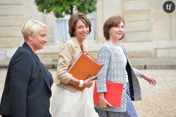 Pascale Boistard, Marisol Touraine et Laurence Rossignol à l'Élysée en 2014