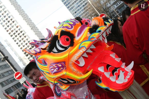 Nouvel an Chinois 2015, année de la Chêvre, dans le 13ème arrondissement de Paris le 22 février 2015. 