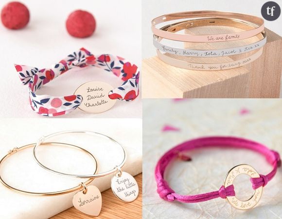 Les jolis bracelets personnalisables de Merci Maman.