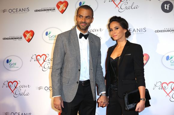 Tony Parker et sa femme Axelle Francine