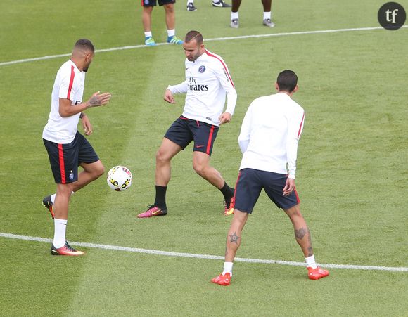 Jesé Rodríguez - Entraînement de l'équipe du Paris Saint-Germain Football Club (PSG) au Camps des Loges à Saint-Germain-en-Laye