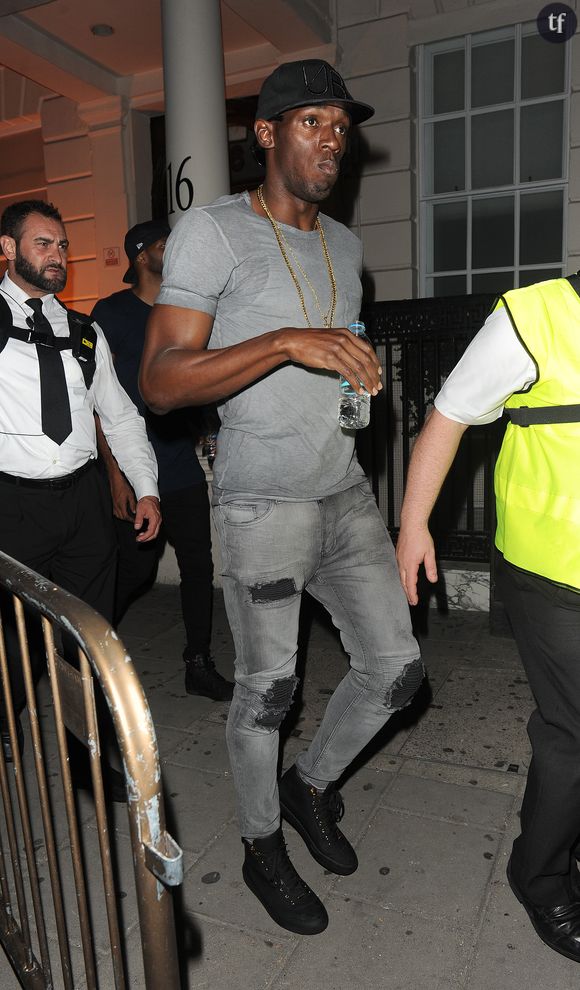Usain Bolt de sortie à Londres le 23 août 2016