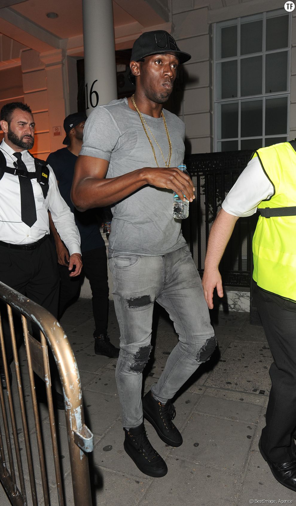 Usain Bolt de sortie à Londres le 23 août 2016