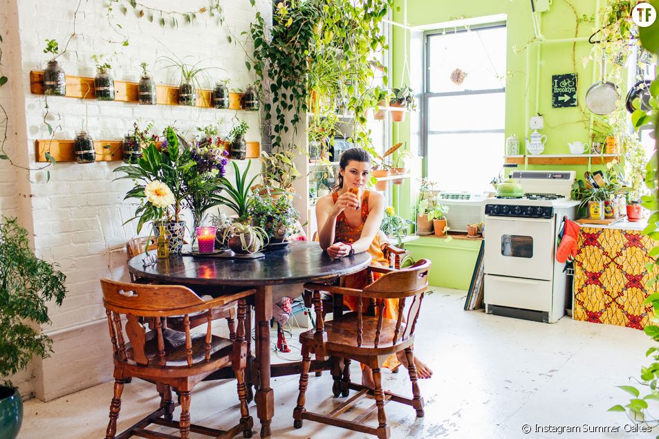 Le très joli appartement green de Summer Oakes à Brooklyn