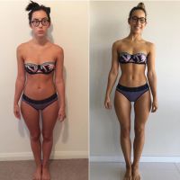 Cette blogueuse fitness révèle le secret étonnant entre ces deux photos