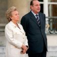 Jacques et Bernadette Chirac à l'Elysée en octobre 2000